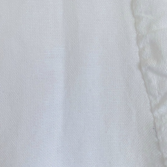 ROXY Linen Short Sleeve Crop Top Linen Blend XL/TG/EG Snow White NWT - Picture 9 of 9